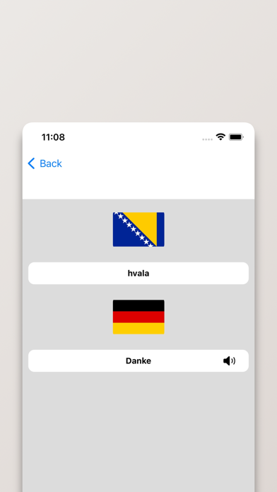 Bosnisch-Deutsch Wörterbuch Screenshot