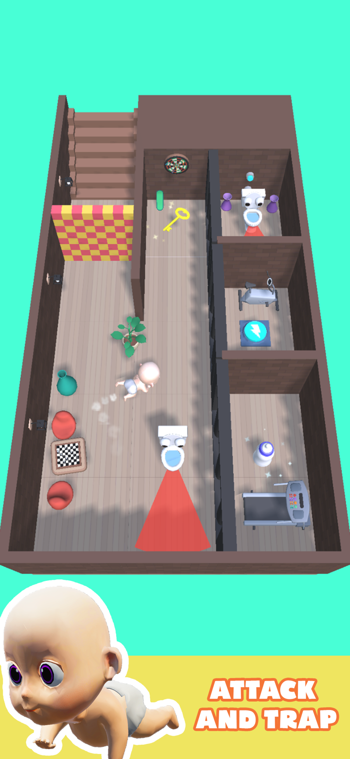 Toilet Monster Baby Escape