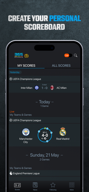 ‎365Scores: Live Scores & News Screenshot