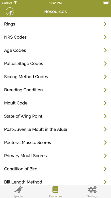 BTO Ringing & NRS Info Screenshot