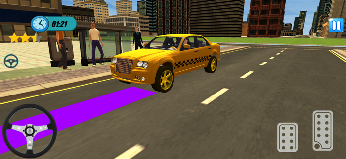 Real Taxi Driving Simulation
