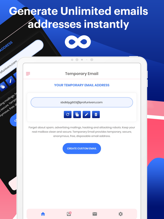 Temp Mail Generator iPad screenshot 3 - Utilities app