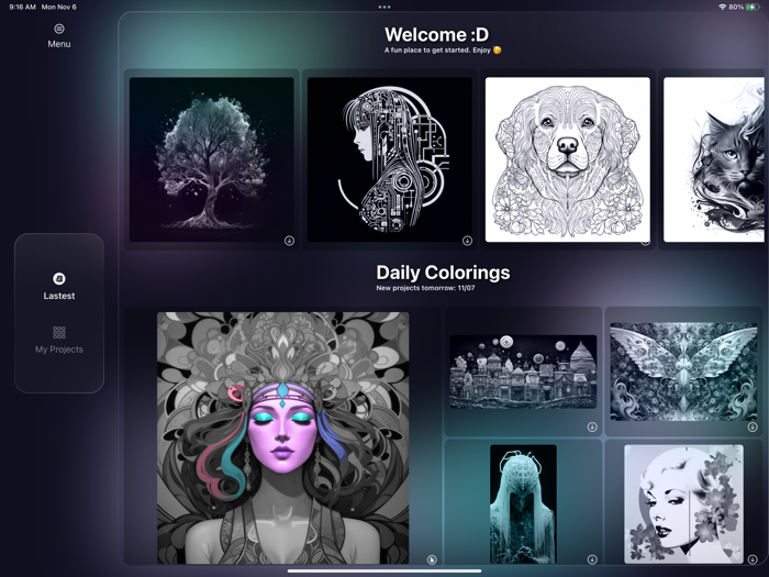 Rainbow Paint Coloring App