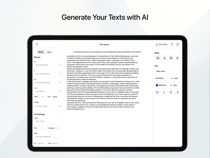 Intelli Words AI - Generator