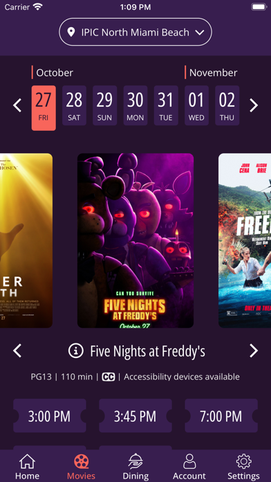IPIC Theaters Screenshot