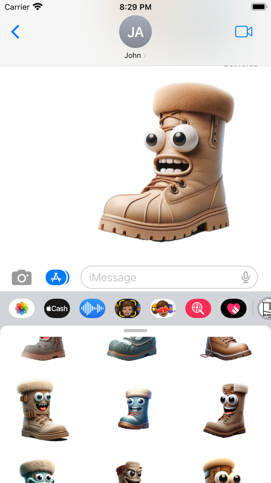 #6. Winter Boot Stickers (iOS) Podle: Paul Scott