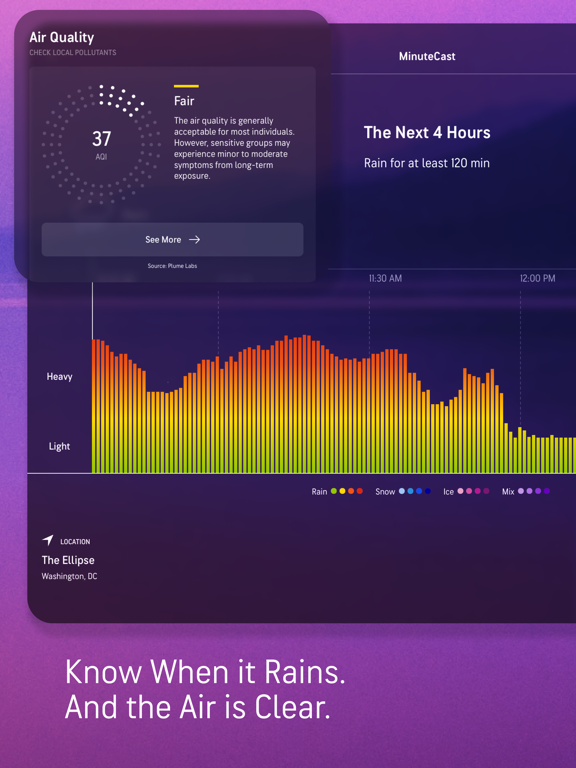 AccuWeather weerbericht iPad app afbeelding 5