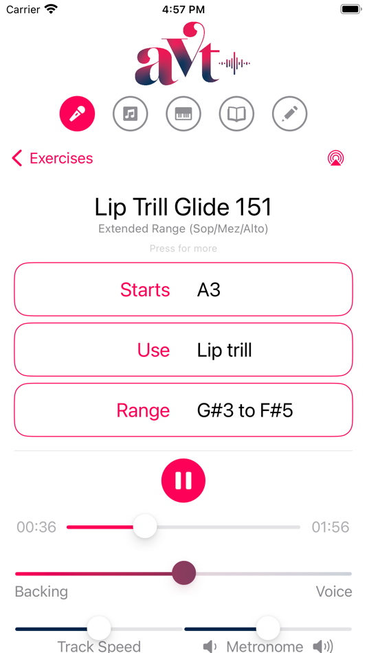 #4. Audition Vocal Toolbox (iOS) 由: K.M MCNAUGHTON & D MUSIL