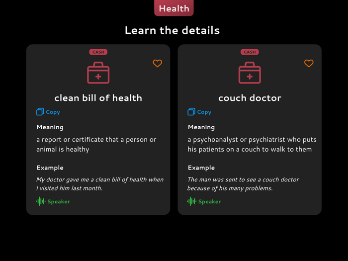 English Health Idioms