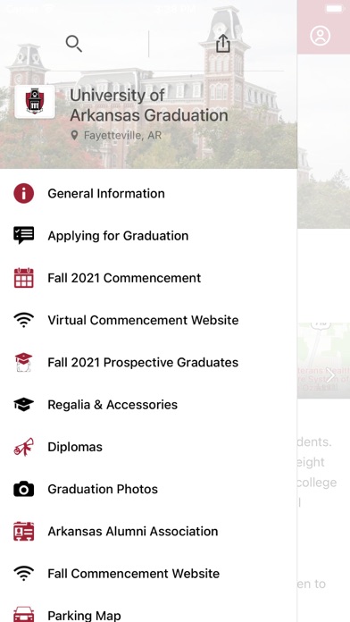 Univ of Arkansas Graduation Screenshot