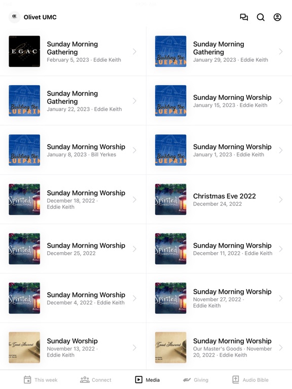 Olivet Church-Pittsgrove iPad screenshot 3 - Education app