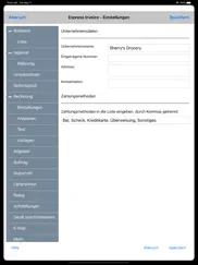 express invoice basis ipad bildschirmfoto 4