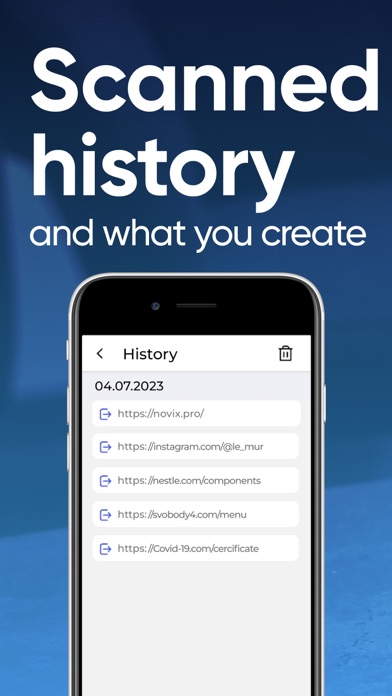 QR Code Scan, Create & Share Screenshot