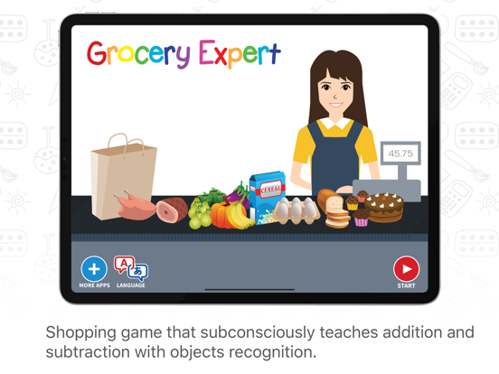 Grocery Shopping Learning Game iPad screenshot 1 - Book app