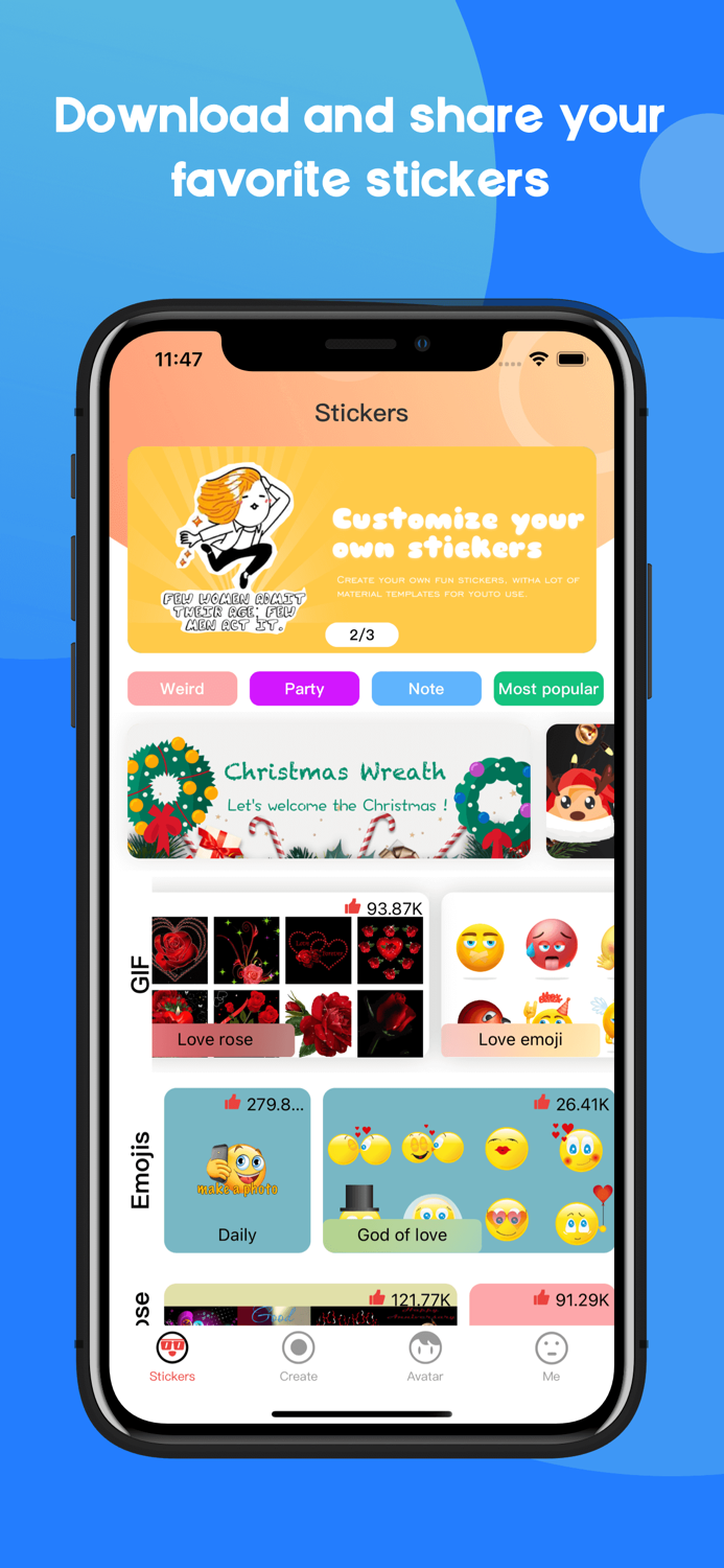 Fancy Stickers and Emoji