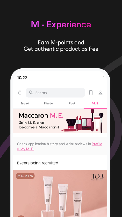 Maccaron skincare shopping Screenshot