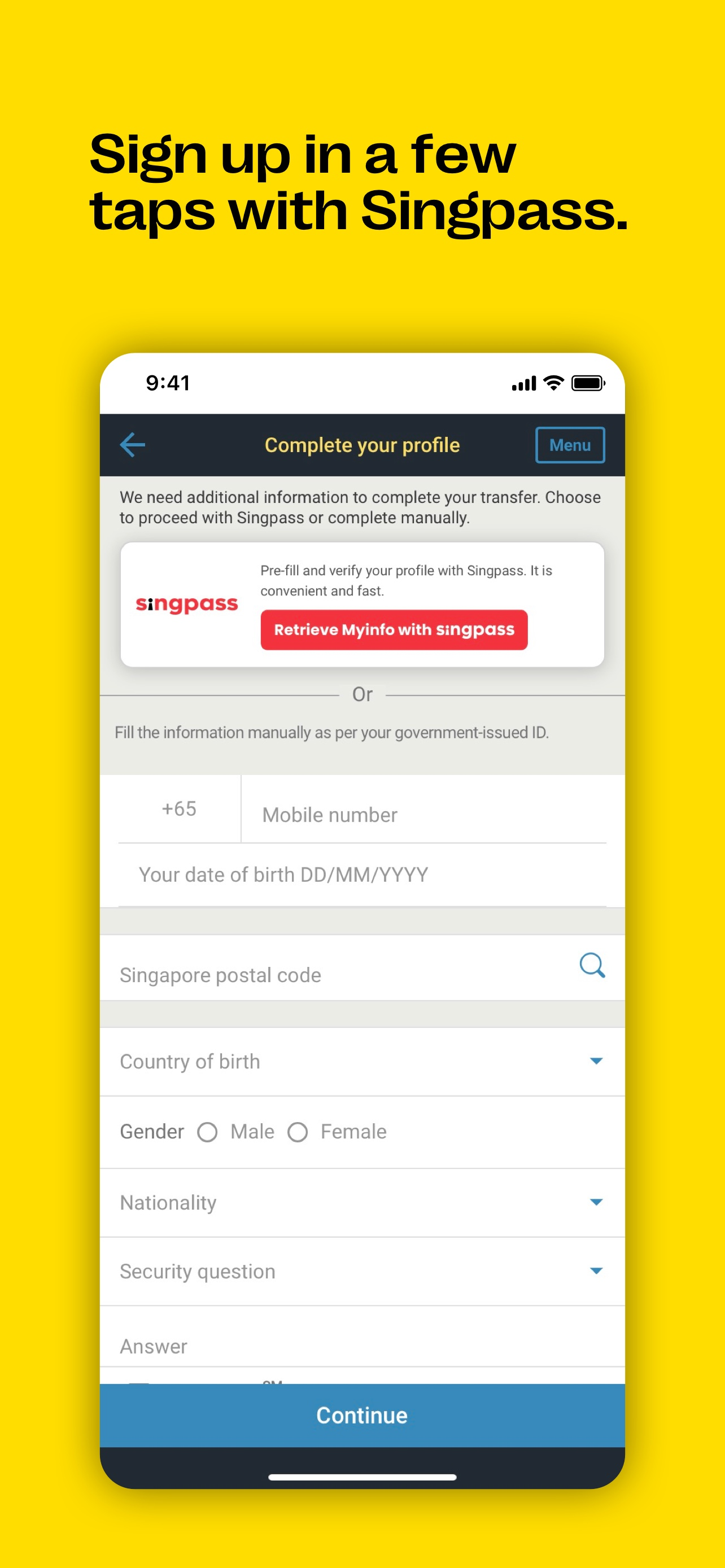 Western Union Send Money SG