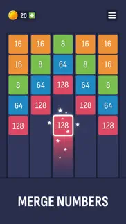 x2 puzzle: number merge 2048 iphone screenshot 1