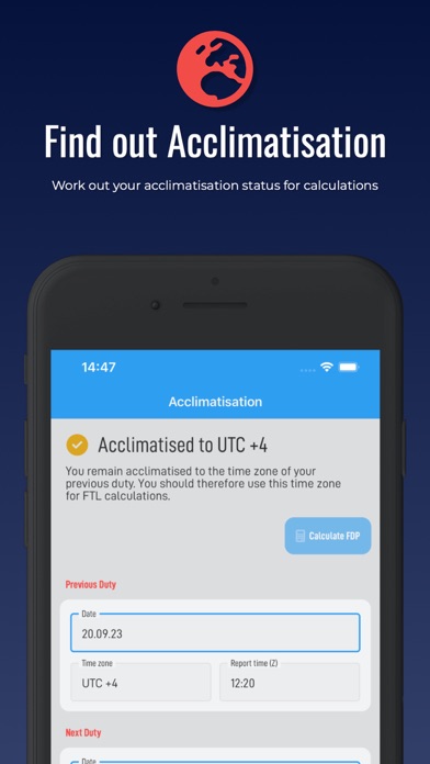 EASA FTL Calculator Screenshot