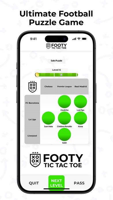 Footy Tic Tac Toe Screenshot