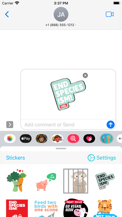 Animal Rights Stickers Screenshot 1 - AppWisp.com Animal Rights Stickers Screenshot 1 - AppWisp.com