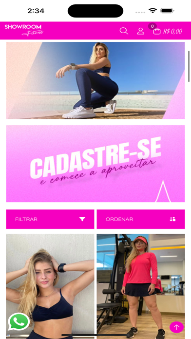 Showroom Fitness Screenshot