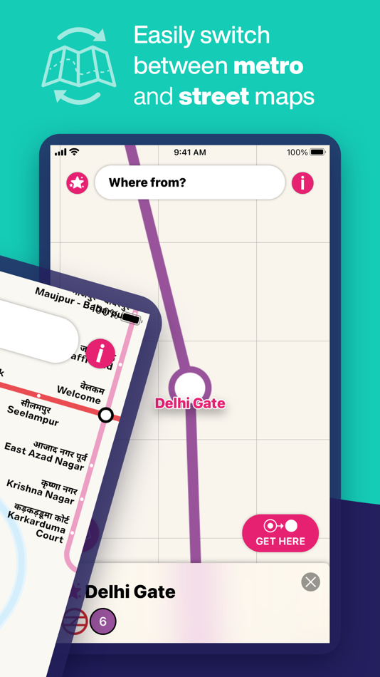 #2. Delhi Metro Interactive Map (iOS) 由: Mapway Limited