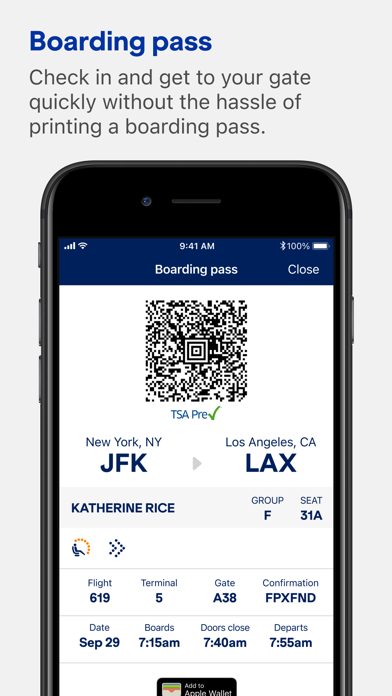 JetBlue - Book & manage trips Screenshot