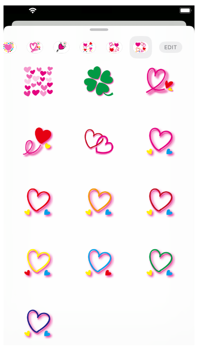 Hearts 3 Stickers Screenshot