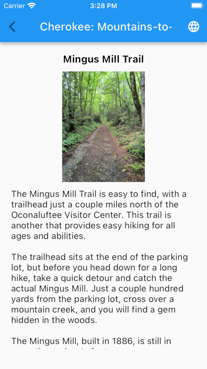 Cherokee MountainsToSea Trail