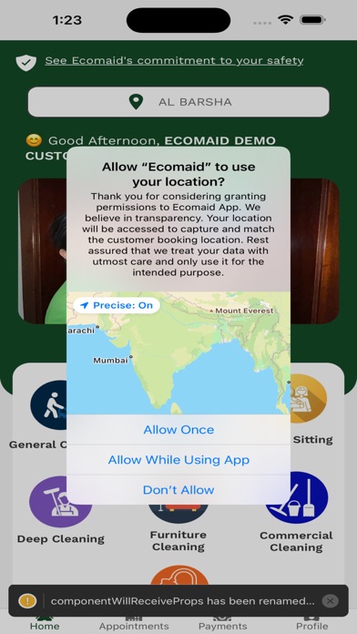 Ecomaid (Cleaning Services) Screenshot