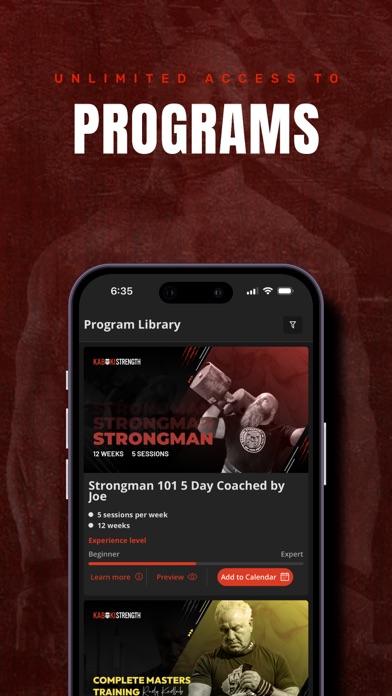 Kabuki Strength Training App Screenshot