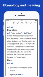 vietnamese origin dictionary iphone screenshot 2