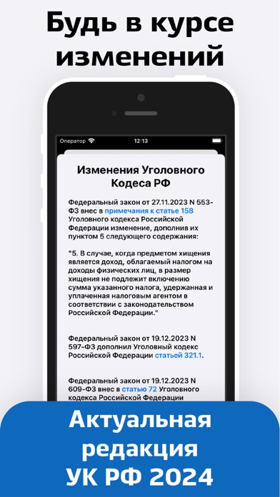 Уголовный Кодекс России Screenshot