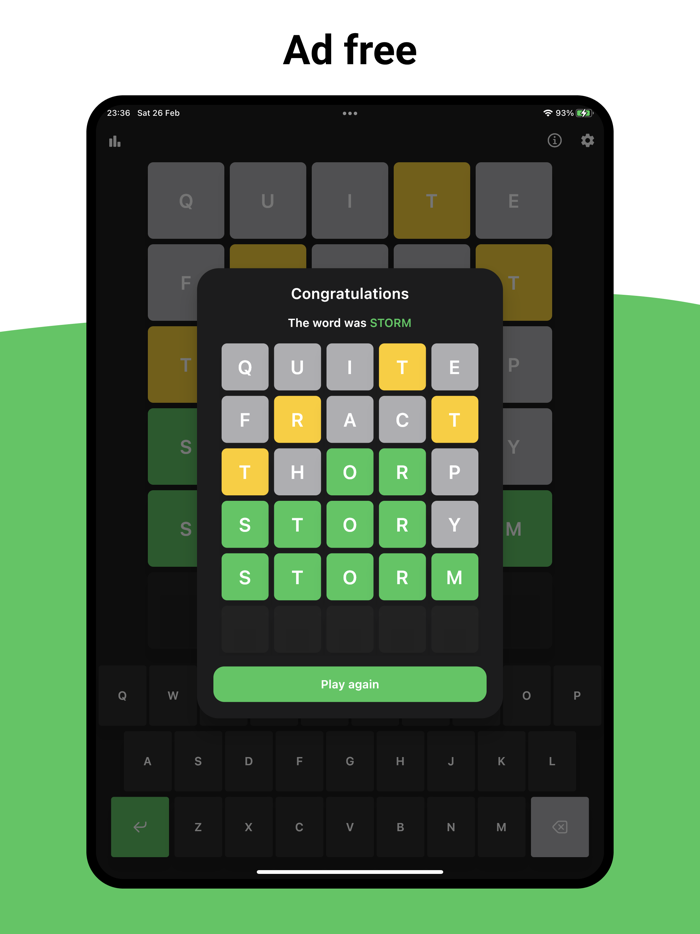 Worg - Word guessing game