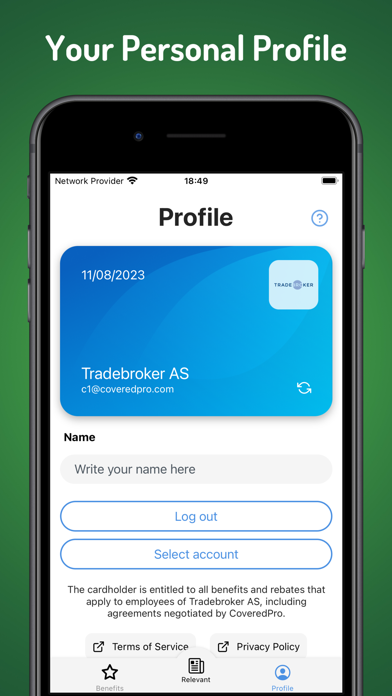 Screenshot 3 of Tradebroker Benefits App