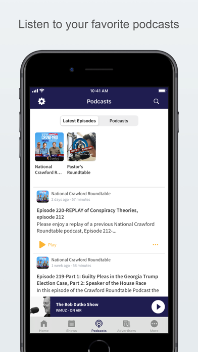 The Official WMUZ App Screenshot