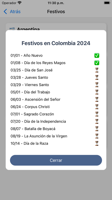 Festivos del mundo Screenshot