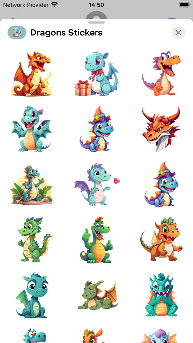 Screenshot #2 pour Dragons Sticker Set
