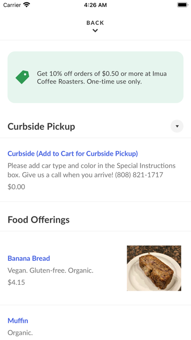 Imua Coffee Roasters Screenshot