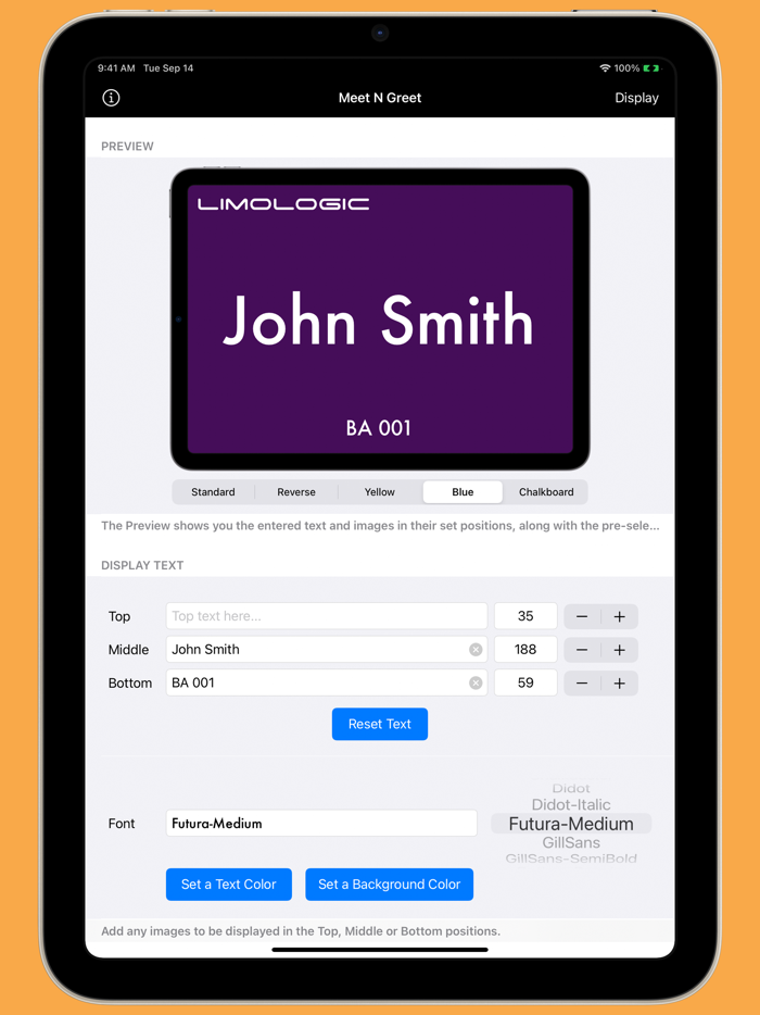 Meet N Greet - Airport Sign