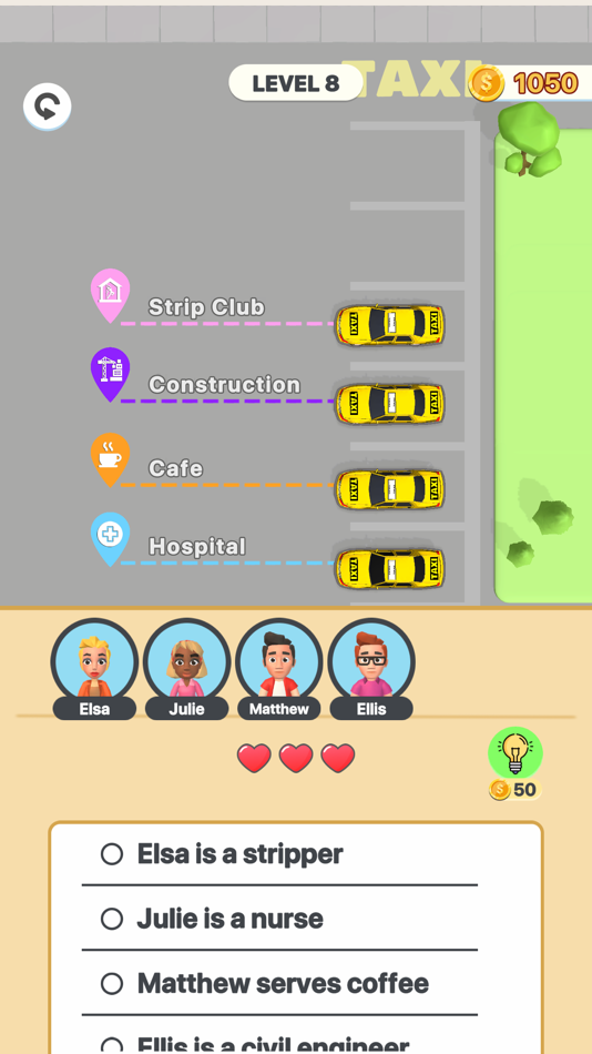 #3. Taxi Order: Logic Puzzle! (iOS) 由: Buket Zehir