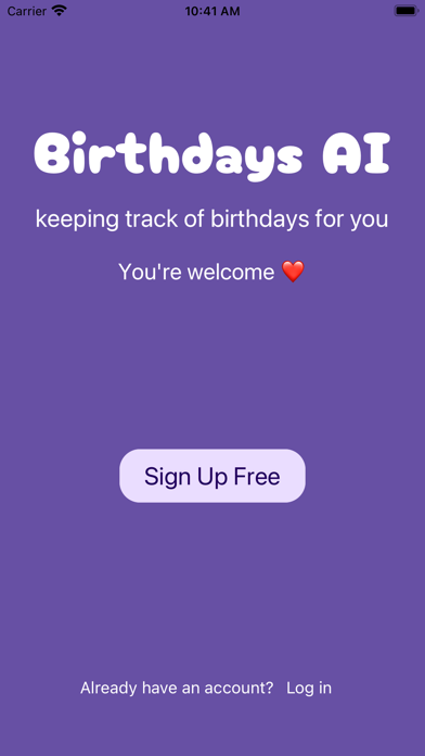 Birthdays AI Screenshot