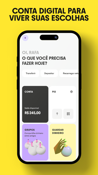 Z1 — conta digital e cartão Screenshot