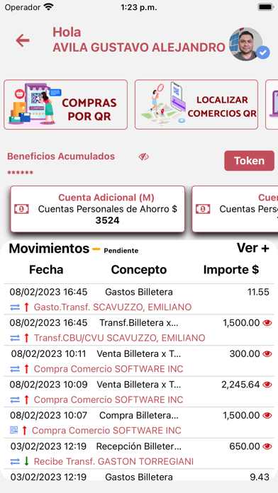 Billetera Mutual CAL Screenshot