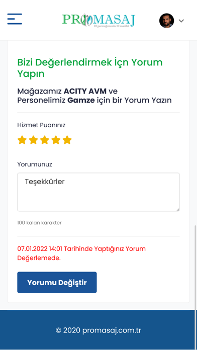 Promasaj Screenshot