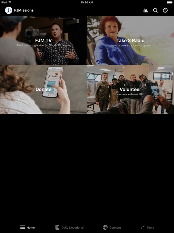 Fred Jordan Missions iPad screenshot 1 - Lifestyle app