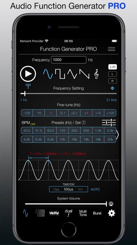 #1. Audio Function Generator PRO (iOS) Podle: Thomas Gruber