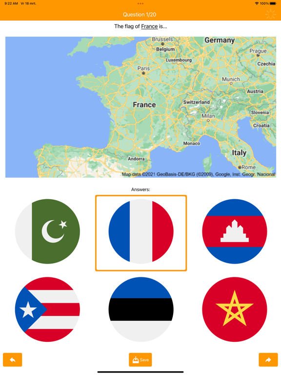 Screenshot #5 pour Flags Quiz: 180 Unique flags