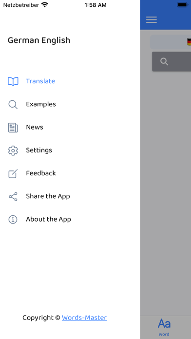 German English (Words Master) Screenshot